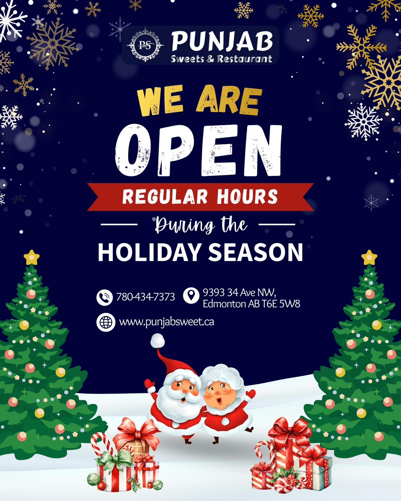 Special Promotion at Punjab Sweets & Restaurant Edmonton